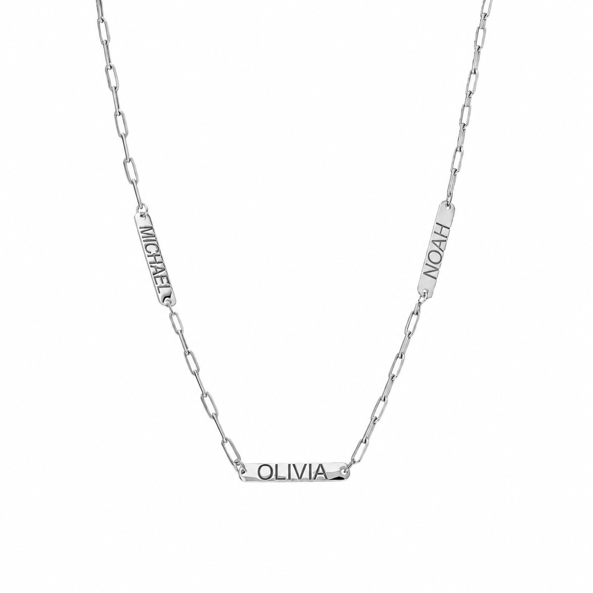 Kişiye Özel Üç İsim Yazılı Plaka Kolye | 925 Ayar Gümüş – Jeweliay Jewelry – 2 – Silver beyaz fon #RENK_silver