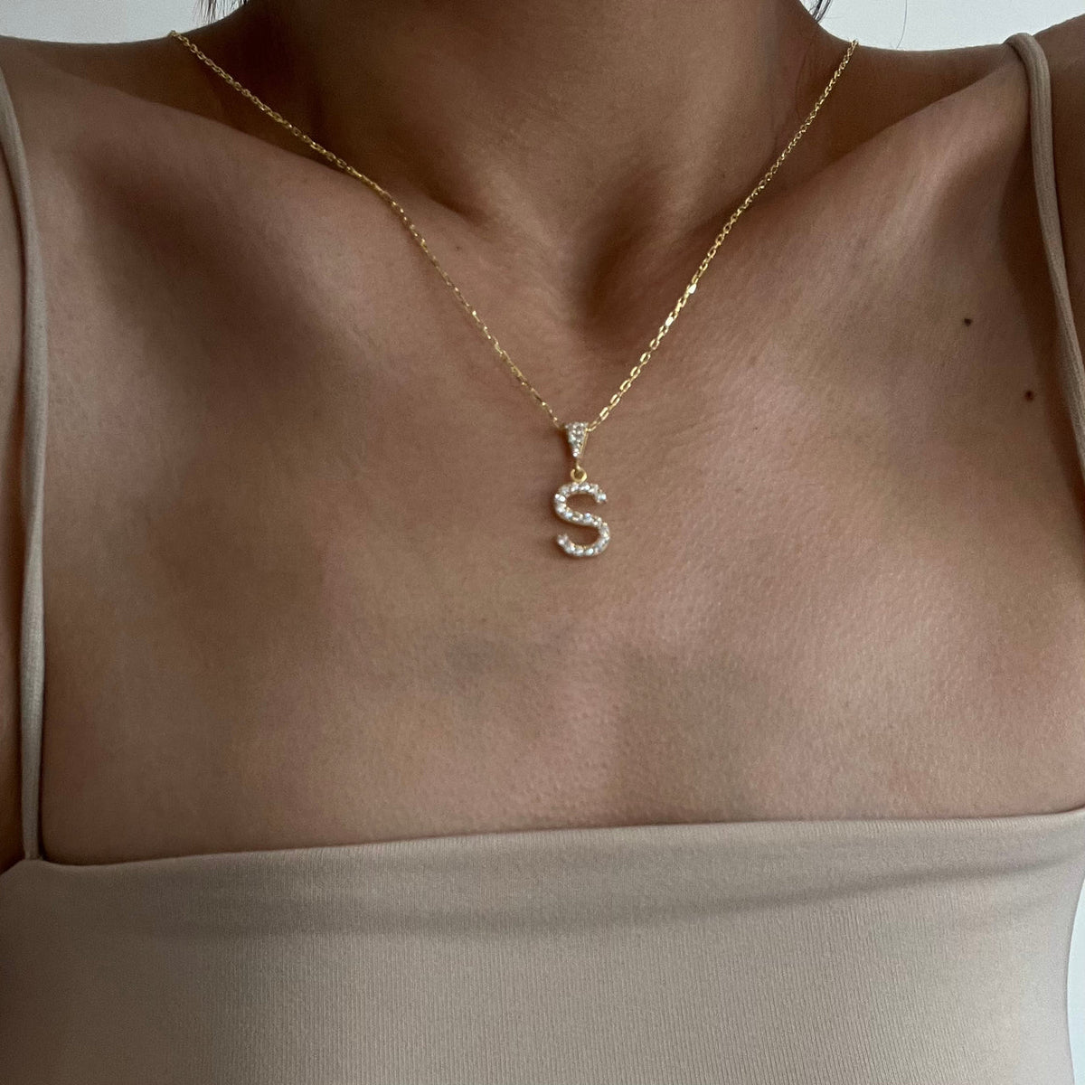 Kişiye Özel Zirkon Taşlı Büyük Harf Kolye | 925 Ayar Gümüş – Jeweliay Jewelry – 5