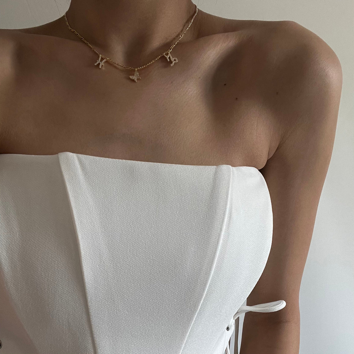 Kişiye Özel Zirkon Taşlı Çift Burç Kelebekli Kolye | 925 Ayar Gümüş – Jeweliay Jewelry – 4