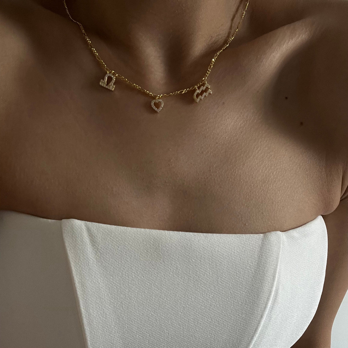 Kişiye Özel Zirkon Taşlı Çift Burçlu İçi Boş Kalp Kolye | 925 Ayar Gümüş – Jeweliay Jewelry – 4