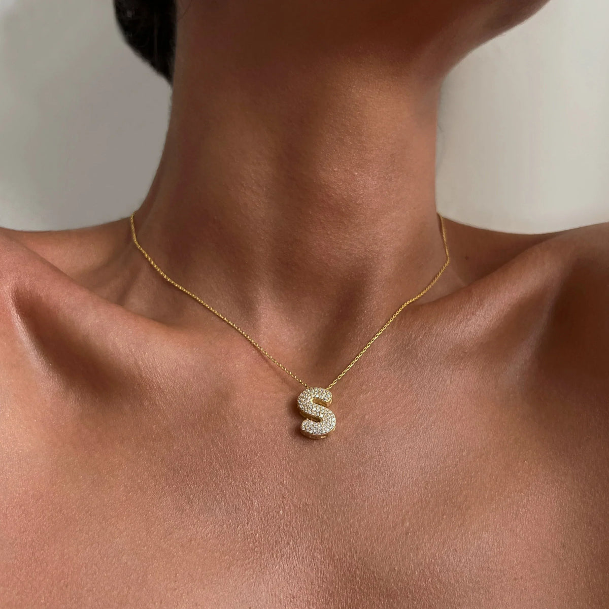 Kişiye Özel Zirkon Taşlı Harf Kolye | 925 Ayar Gümüş – Jeweliay Jewelry – 10