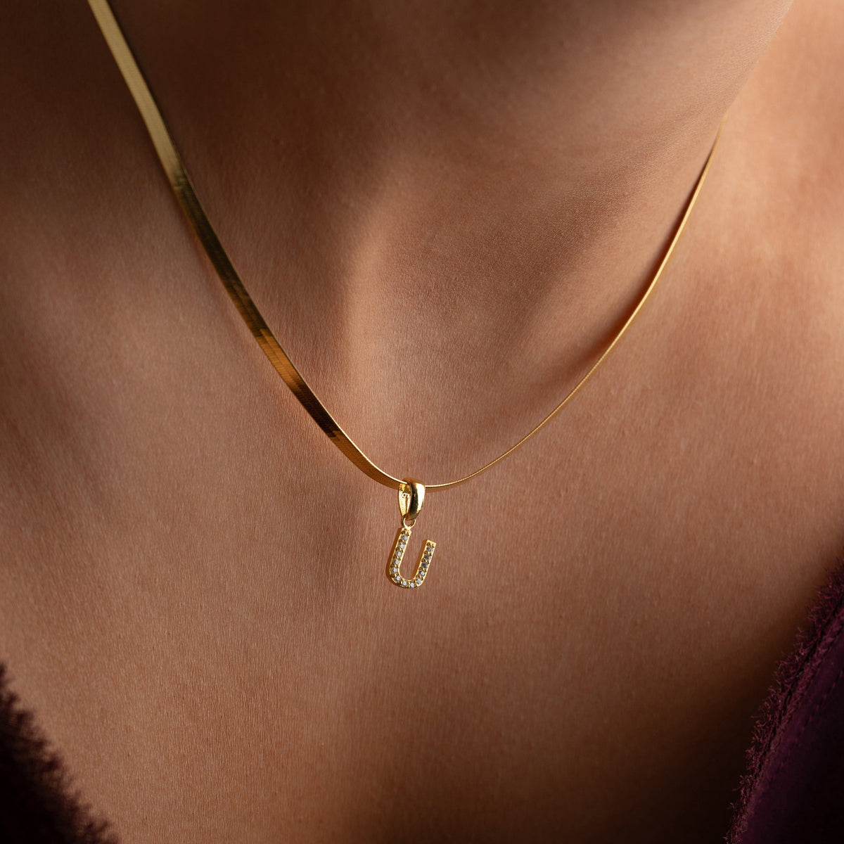 Kişiye Özel Zirkon Taşlı Harf Sallantılı İtalyan Zincir Kolye | 925 Ayar Gümüş – Jeweliay Jewelry – 6