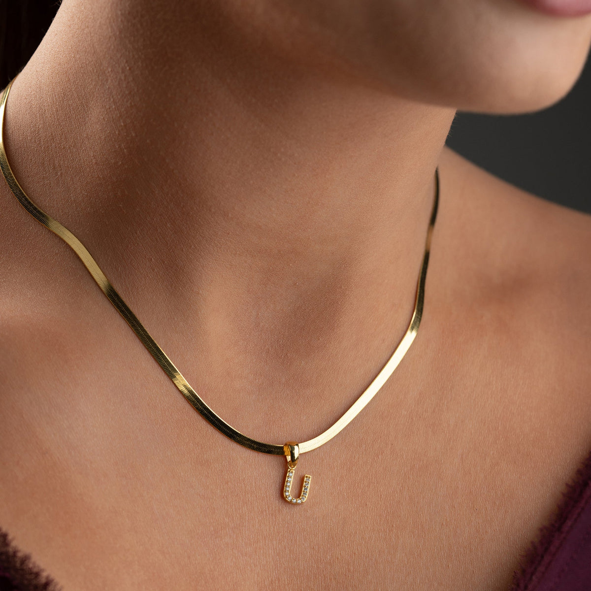 Kişiye Özel Zirkon Taşlı Harf Sallantılı İtalyan Zincir Kolye | 925 Ayar Gümüş – Jeweliay Jewelry – 8