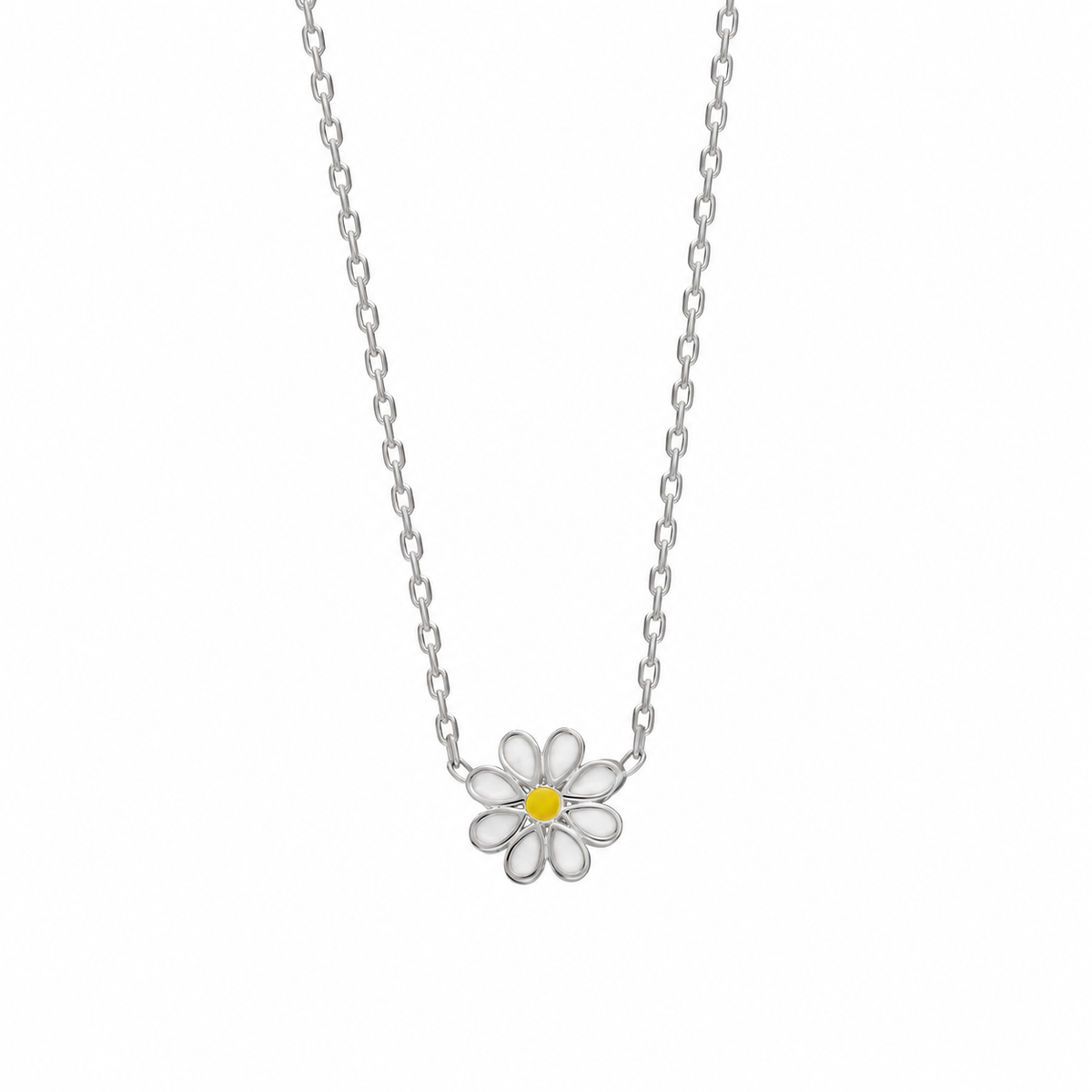 Mineli Mini Papatya Kolye | 925 Ayar Gümüş – Jeweliay Jewelry – 2 – Silver beyaz fon #RENK_silver