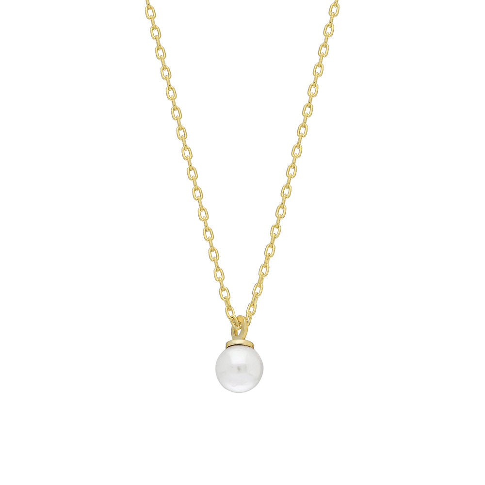 Mini İnci Sallantılı Kolye | 925 Ayar Gümüş – Jeweliay Jewelry – 1 – Gold beyaz fon #RENK_gold