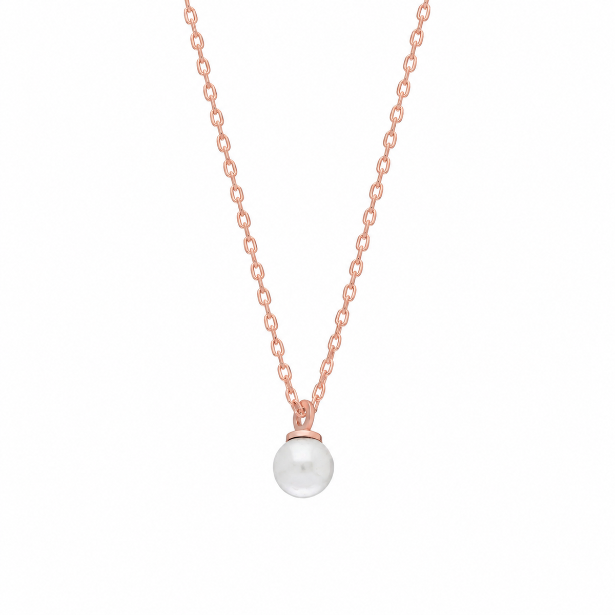 Mini İnci Sallantılı Kolye | 925 Ayar Gümüş – Jeweliay Jewelry – 3 – Rose beyaz fon #RENK_rose