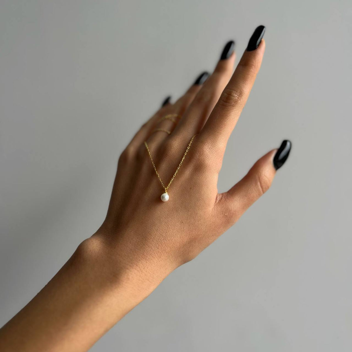 Mini İnci Sallantılı Kolye | 925 Ayar Gümüş – Jeweliay Jewelry – 5