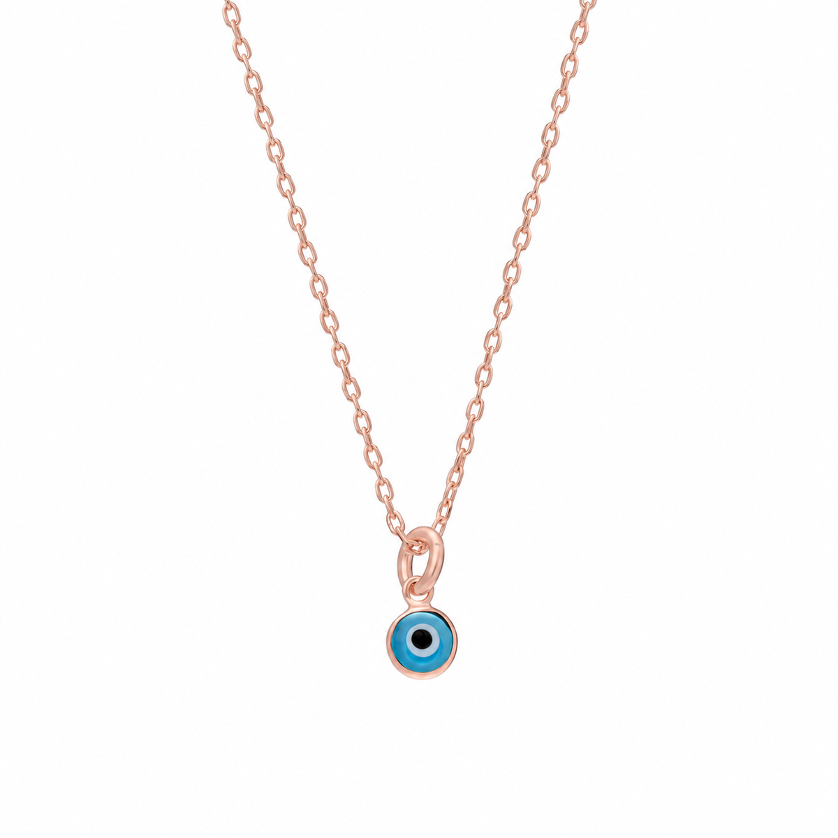 Minimal Göz Nazar Kolye | 925 Ayar Gümüş – Jeweliay Jewelry – 3 – Rose beyaz fon #RENK_rose