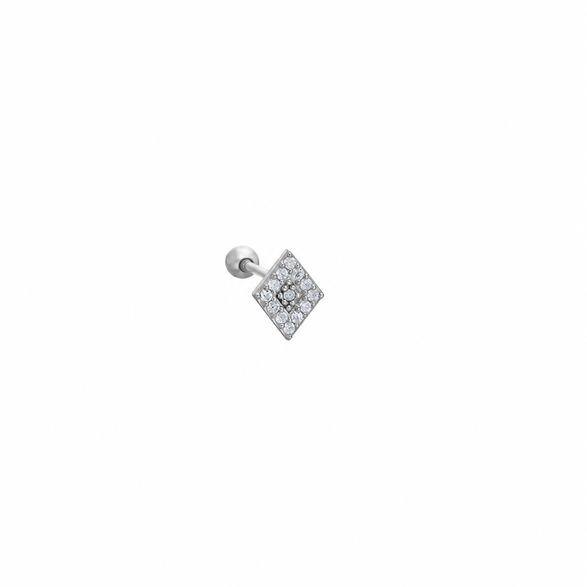 Mutty Taşlı Piercing | 925 Ayar Gümüş – Jeweliay Jewelry – 2 – Silver beyaz fon #RENK_silver