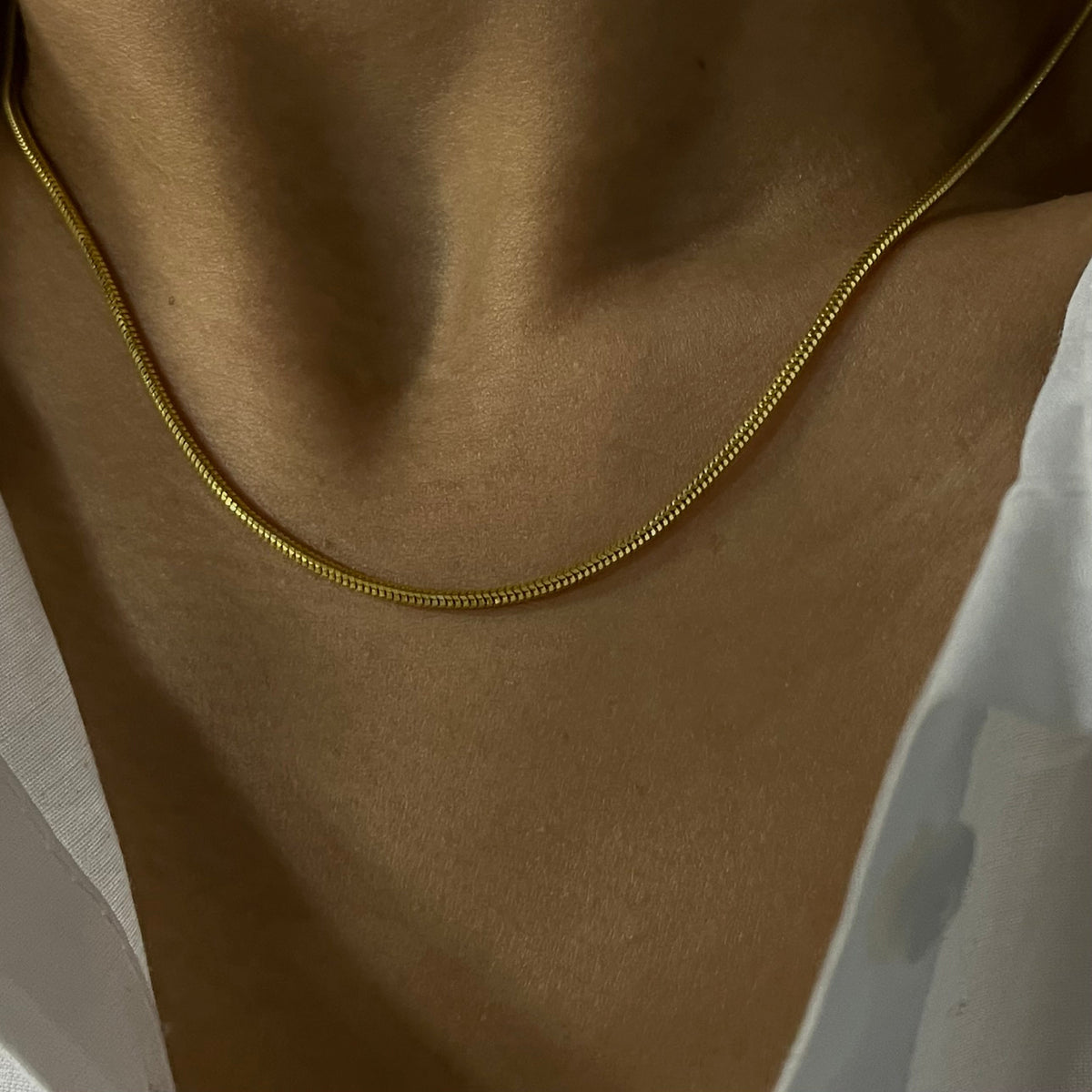 Orta Yılan Zincir Kolye | 925 Ayar Gümüş – Jeweliay Jewelry – 10