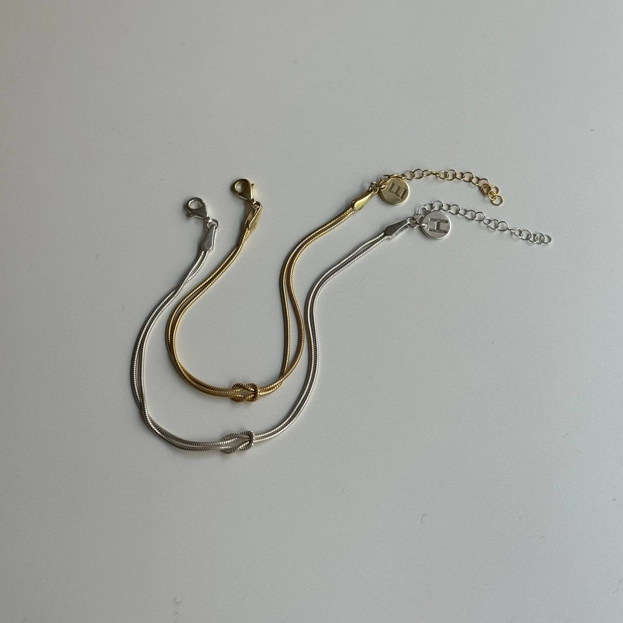 HARFLİ DÜĞÜM ÇİFT BİLEKLİĞİ | 925 GÜMÜŞ