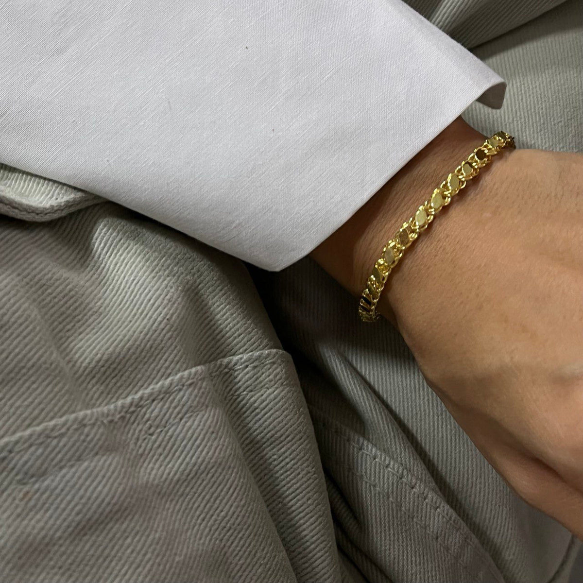 Pullu Arpa Zincir Bileklik | 925 Ayar Gümüş – Jeweliay Jewelry – 4