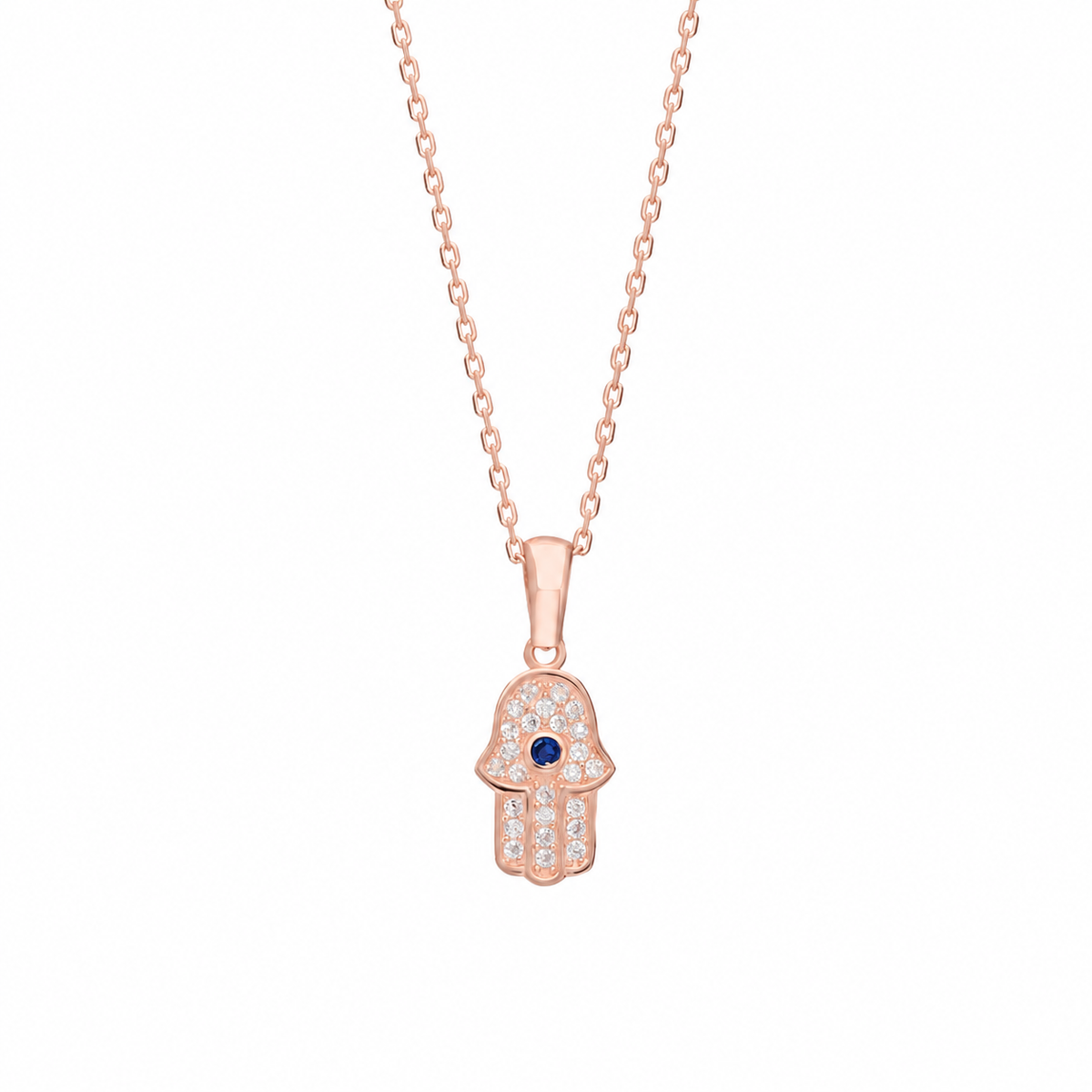 Safir Taşlı Fatma Ana Eli Kolye | 925 Ayar Gümüş – Jeweliay Jewelry – 3 – Rose beyaz fon #RENK_rose