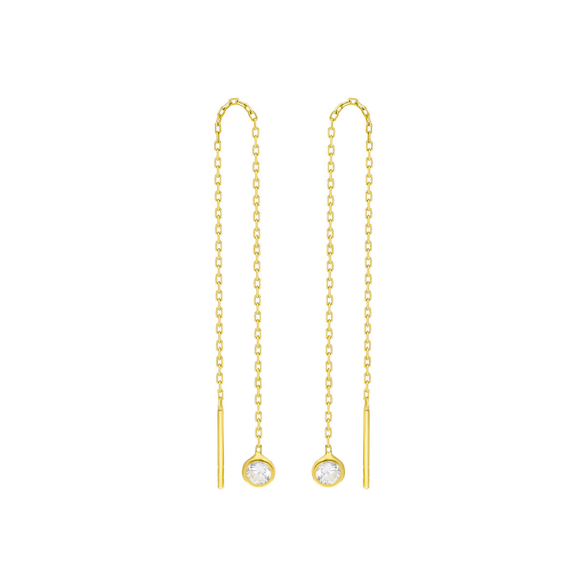 Sallantılı Kapama Taşlı Küpe | 925 Ayar Gümüş – Jeweliay Jewelry – 9