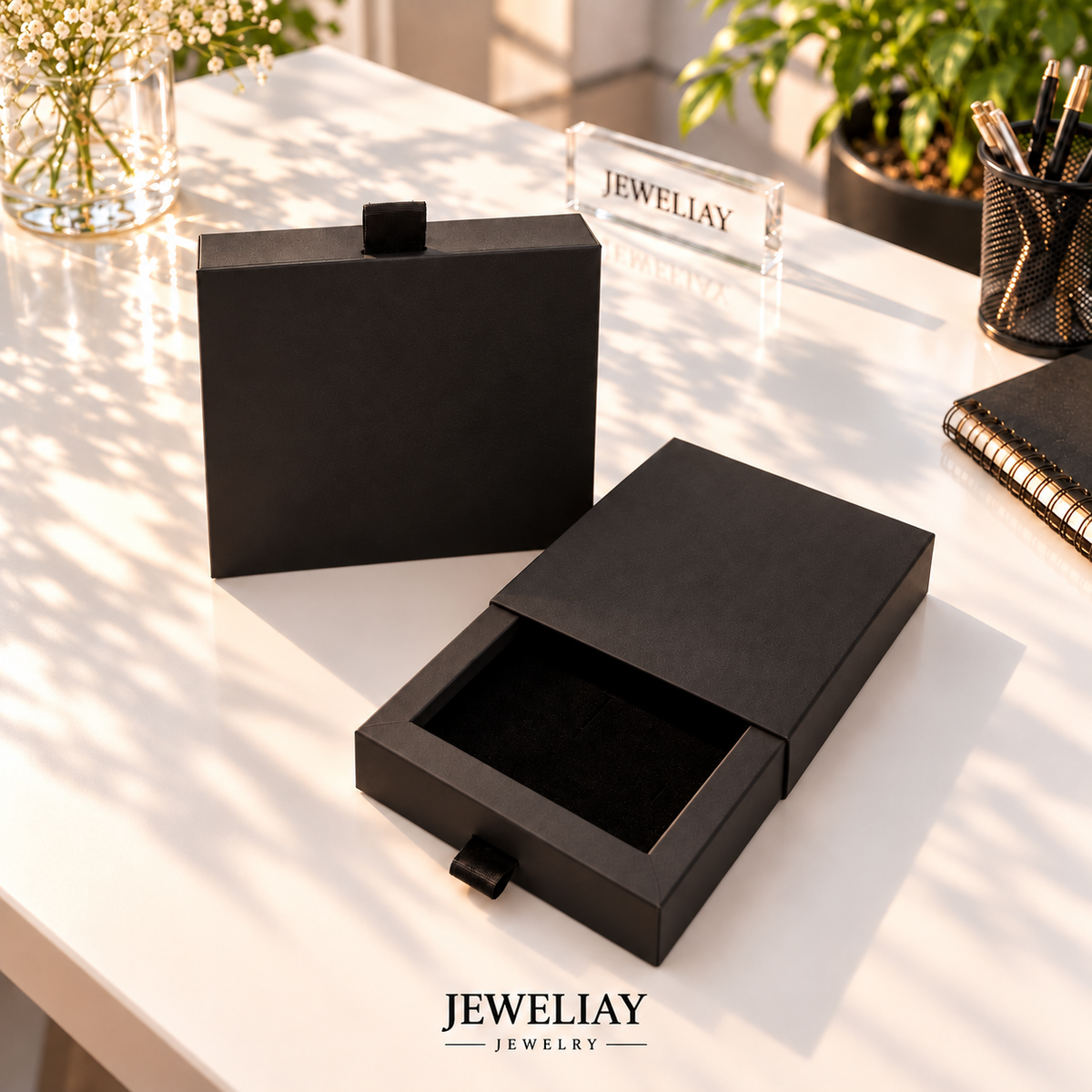 Siyah Çekmeceli Takı Kutusu – Jeweliay Jewelry – 1