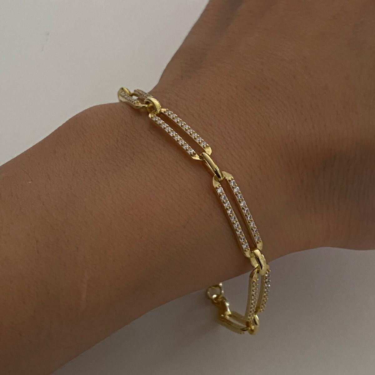 Taşlı Ataç Zincir Bileklik | 925 Ayar Gümüş – Jeweliay Jewelry – 7