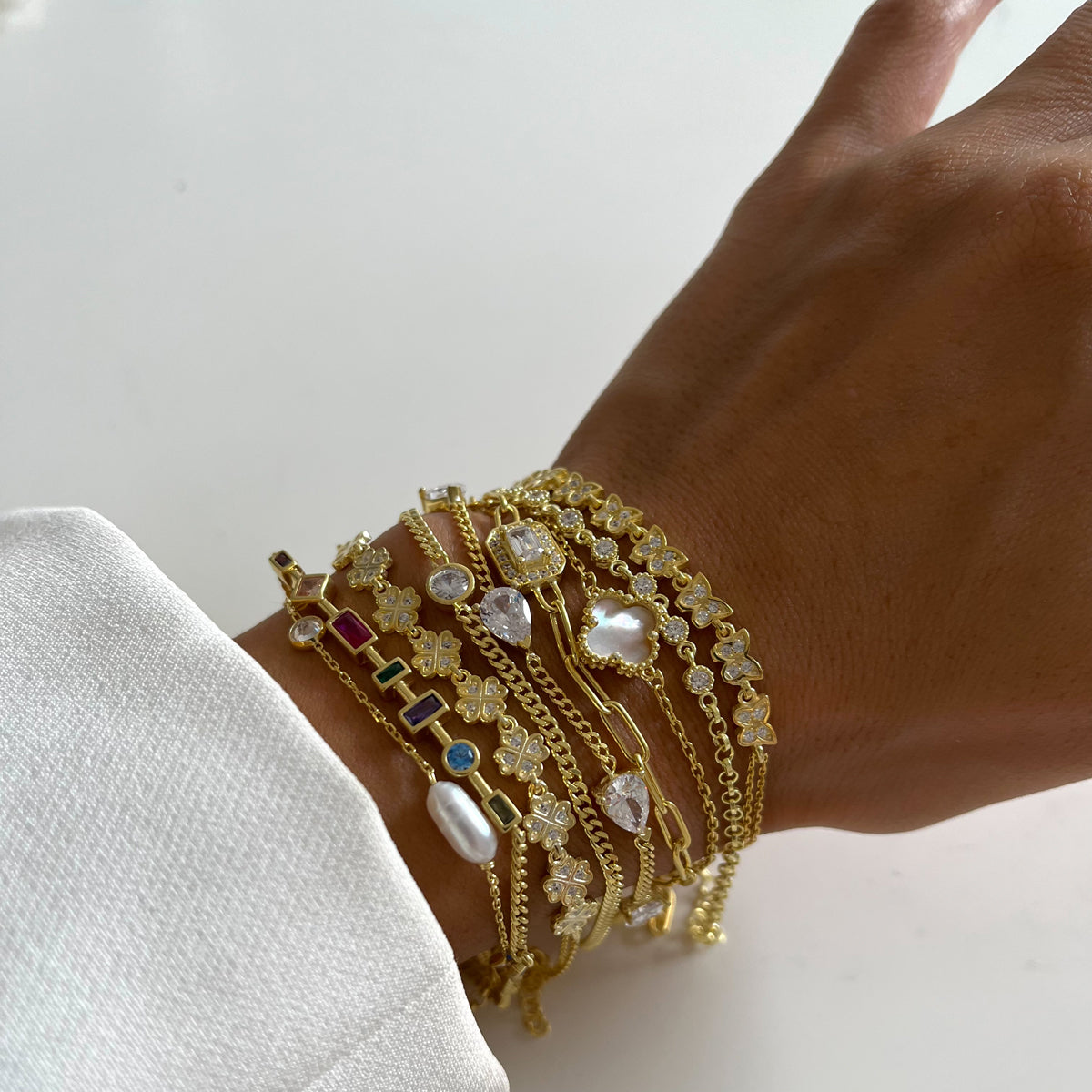 Tek Taşlı İnce Gurmet Zincir Bileklik | 925 Ayar Gümüş – Jeweliay Jewelry – 6