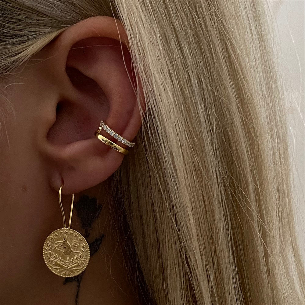 Tel Mengeçli Tuğralı Reşat Küpe | 925 Ayar Gümüş – Jeweliay Jewelry – 4
