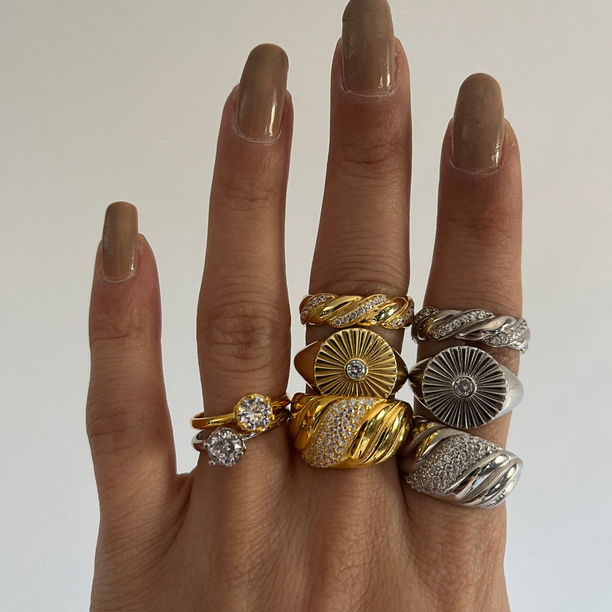 Papatya Desenli Tektaş Yüzük | 925 Ayar Gümüş – Jeweliay Jewelry – 2