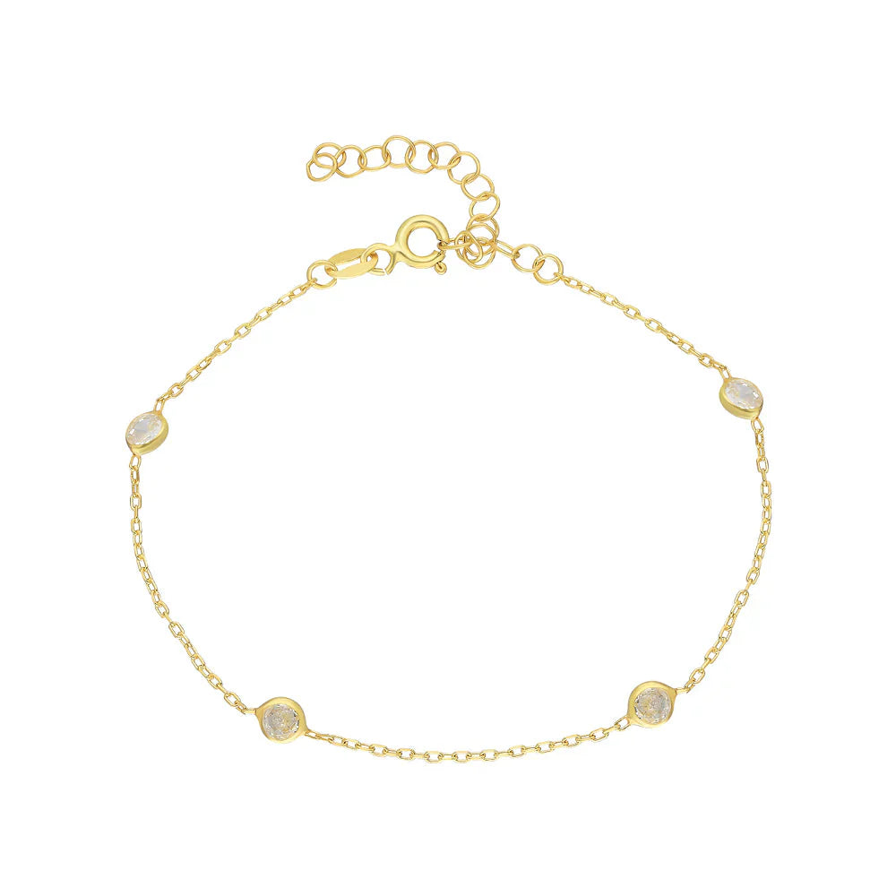 Kapama Taşlı Bileklik | 925 Ayar Gümüş – Jeweliay Jewelry – 1 – Gold beyaz fon #RENK_gold