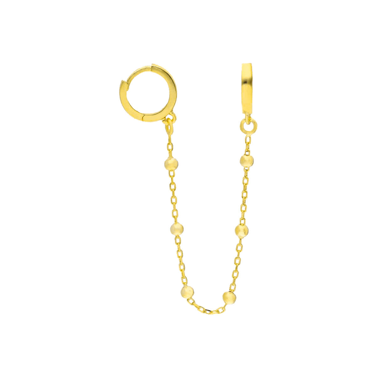 Top Zincir Sallantılı Halka Küpe | 925 Ayar Gümüş – Jeweliay Jewelry – 1 – Gold beyaz fon #RENK_gold