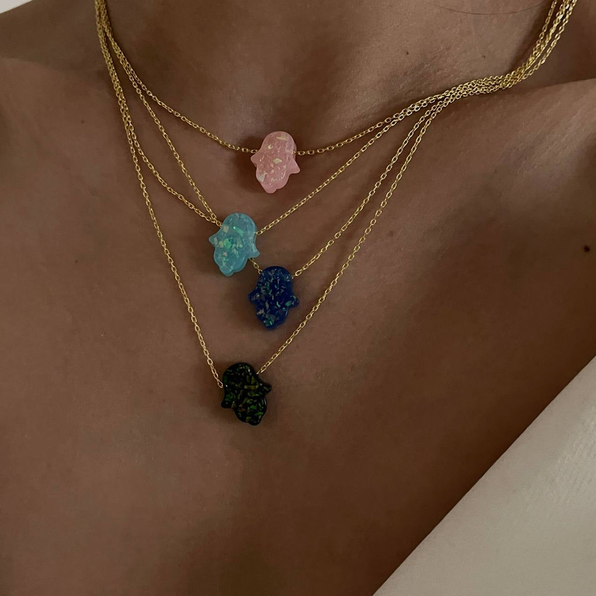 Turkuaz Fatma Ana Eli Kolye | 925 Ayar Gümüş – Jeweliay Jewelry – 5