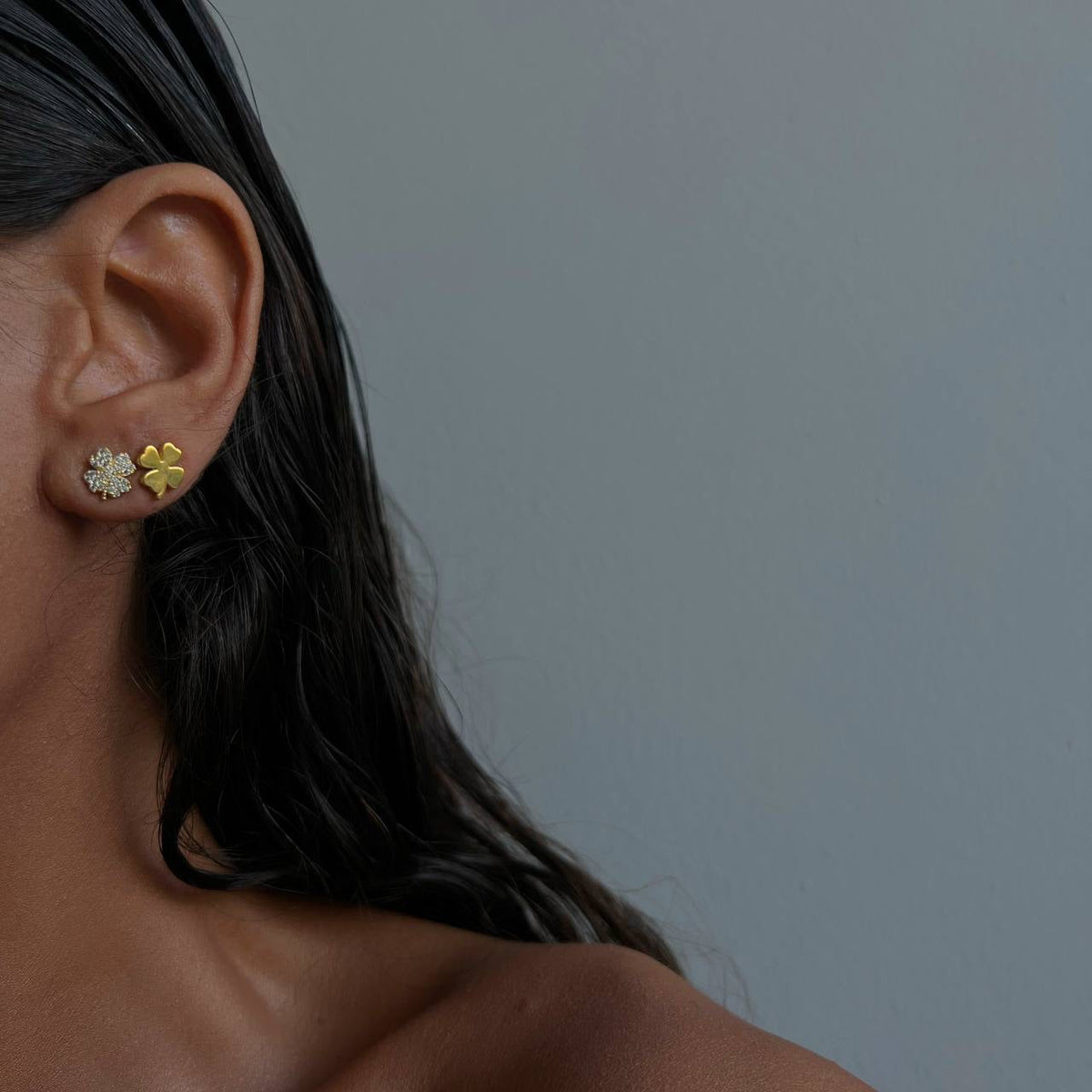Yonca Çivili Küpe | 925 Ayar Gümüş – Jeweliay Jewelry – 6