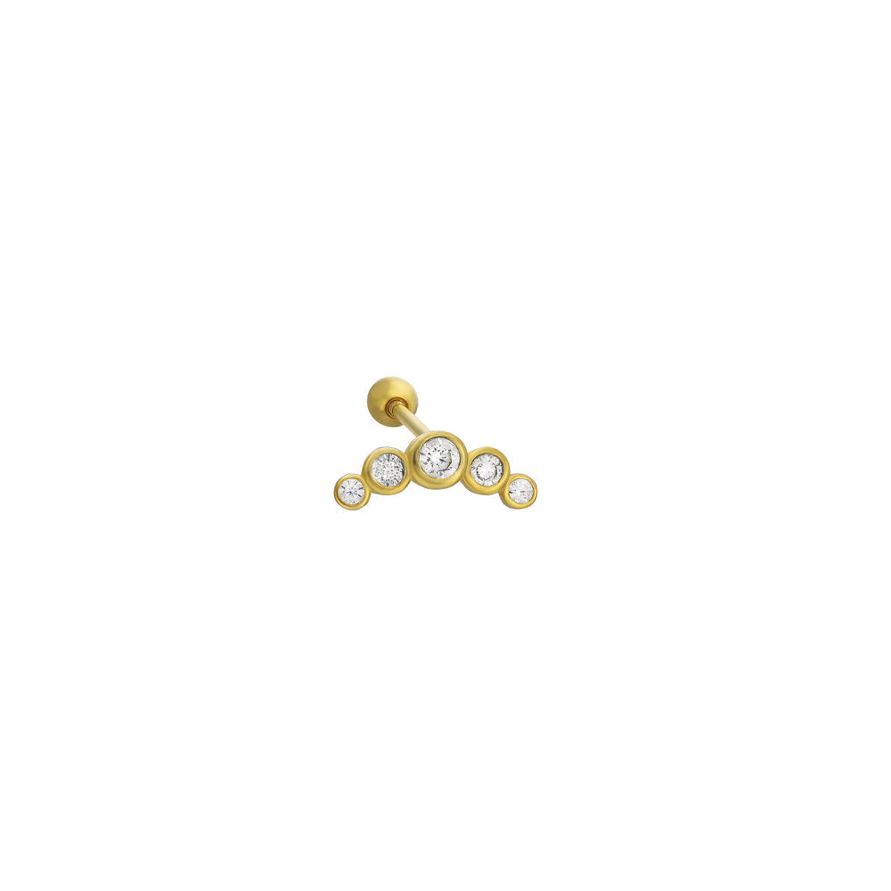 Zirkon Beş Taşlı Piercing | 925 Ayar Gümüş – Jeweliay Jewelry – 1 – Gold beyaz fon #RENK_gold