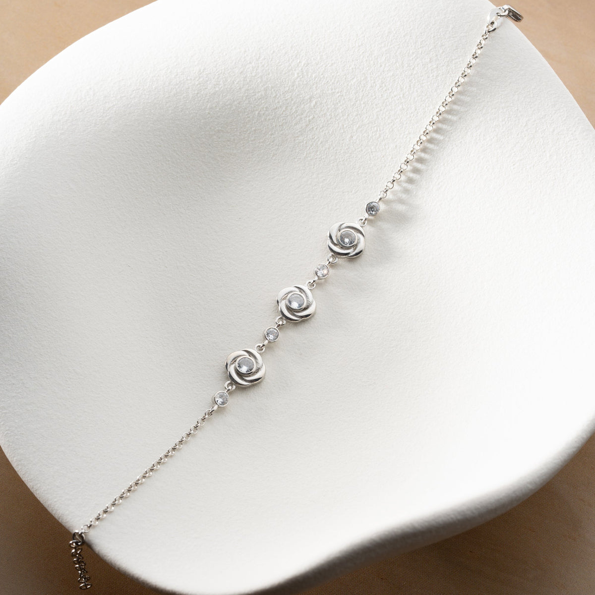 Zirkon Taşlı Asimetrik Bileklik | 925 Ayar Gümüş – Jeweliay Jewelry – 9