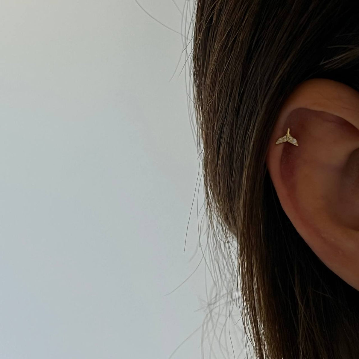 Zirkon Taşlı Balık Kuyruğu Piercing | 925 Ayar Gümüş – Jeweliay Jewelry – 4