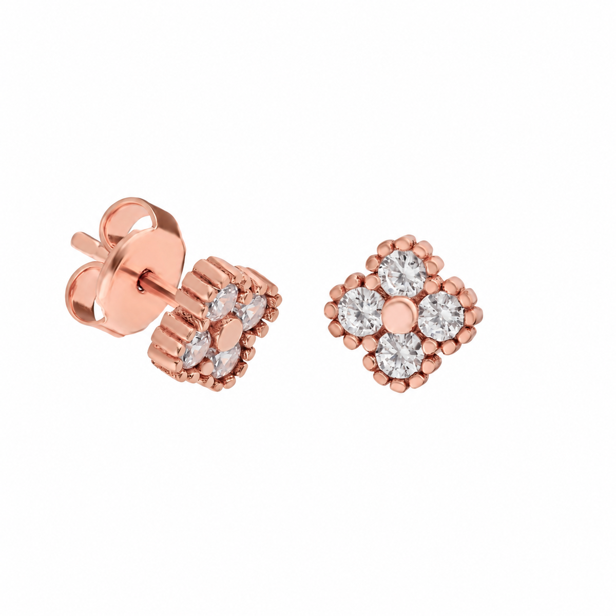 Zirkon Taşlı Çiçek Küpe | 925 Ayar Gümüş – Jeweliay Jewelry – 3 – Rose beyaz fon #RENK_rose