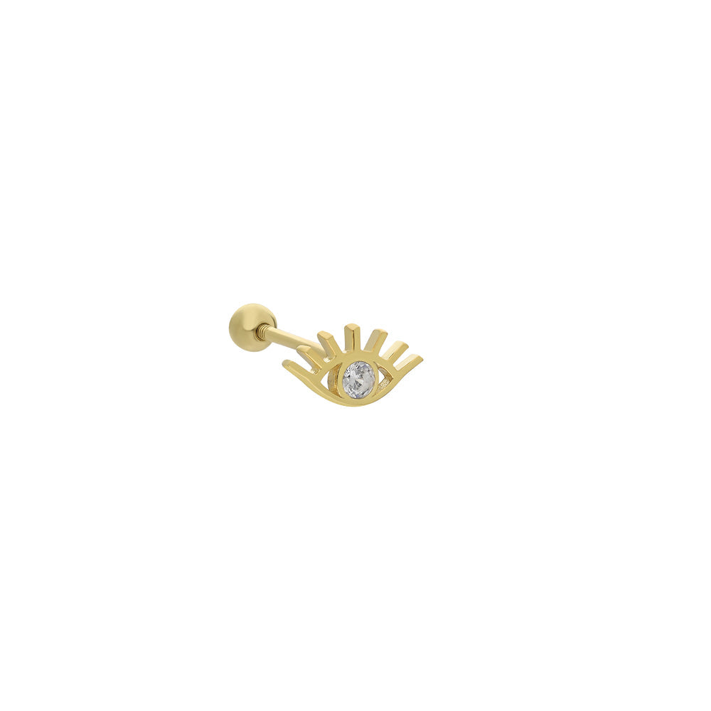Zirkon Taşlı Göz Piercing | 925 Ayar Gümüş – Jeweliay Jewelry – 1 – Gold beyaz fon #RENK_gold