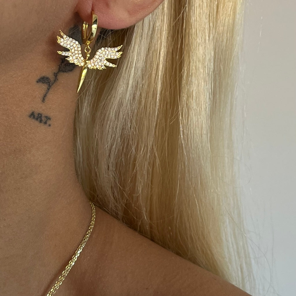 Zirkon Taşlı Mikail Melek Küpe | 925 Ayar Gümüş – Jeweliay Jewelry – 5