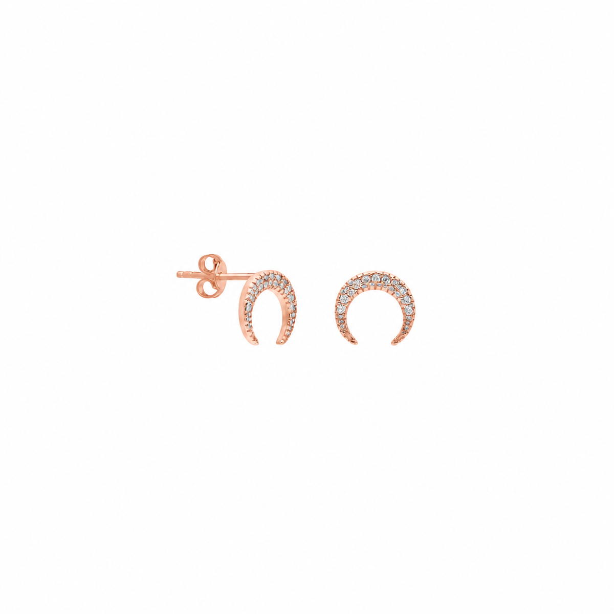 Zirkon Taşlı Mini Ay Küpe | 925 Ayar Gümüş – Jeweliay Jewelry – 3 – Rose beyaz fon #RENK_rose