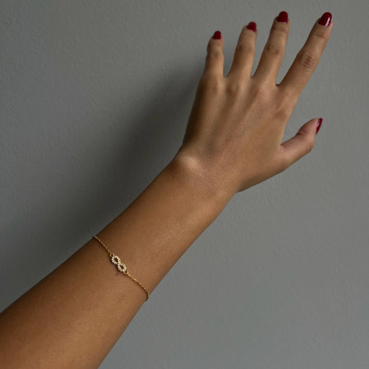 Zirkon Taşlı Minimal Sonsuzluk Bileklik | 925 Ayar Gümüş – Jeweliay Jewelry – 5