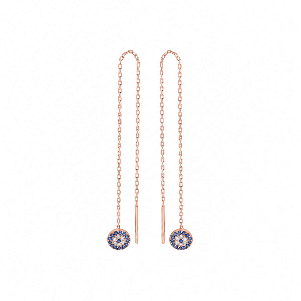 Zirkon Taşlı Nazar Sallantılı Tasarım Küpe | 925 Ayar Gümüş – Jeweliay Jewelry – 3 – Rose beyaz fon #RENK_rose