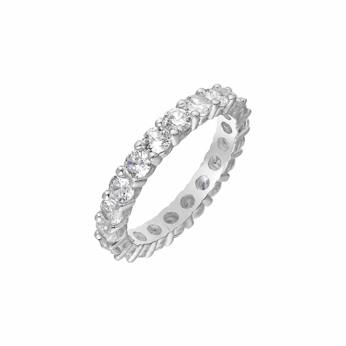 Zirkon Taşlı Tam Tur Yüzük | 925 Ayar Gümüş – Jeweliay Jewelry – 3 – Silver beyaz fon #RENK_silver