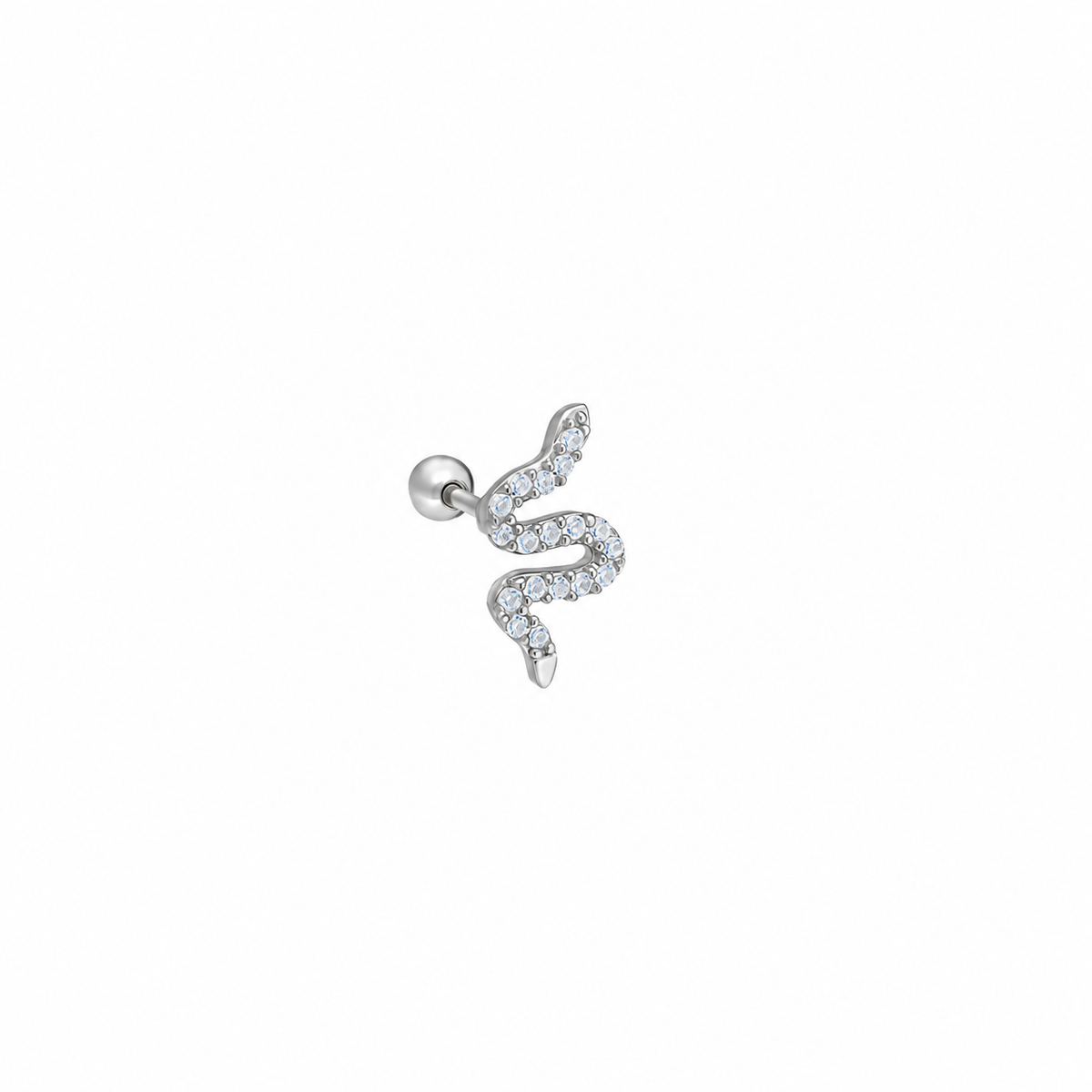Zirkon Taşlı Yılan Piercing | 925 Ayar Gümüş – Jeweliay Jewelry – 2 – Silver beyaz fon #RENK_silver
