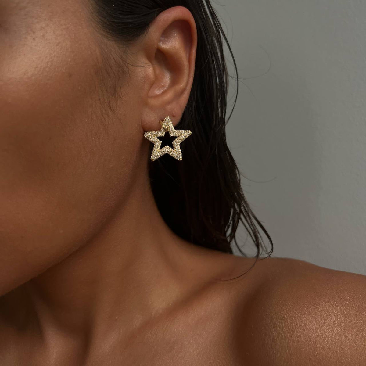 Zirkon Taşlı Yıldız Küpe | 925 Ayar Gümüş – Jeweliay Jewelry – 4