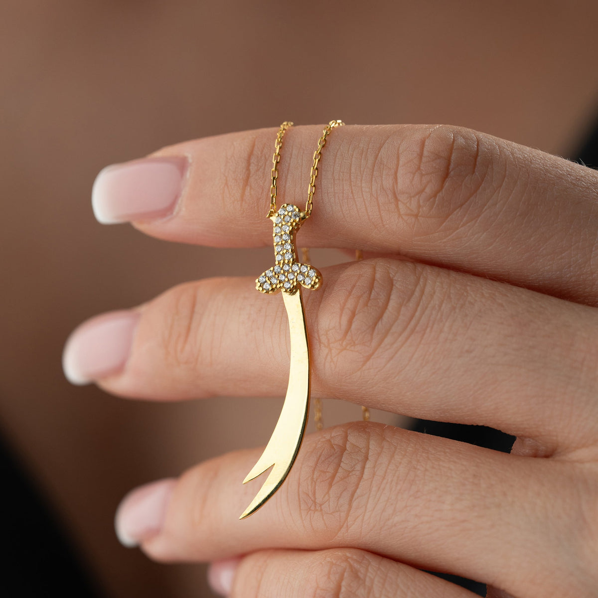 Zirkon Taşlı Zülfikar Kılıcı Kolye | 925 Ayar Gümüş – Jeweliay Jewelry – 7