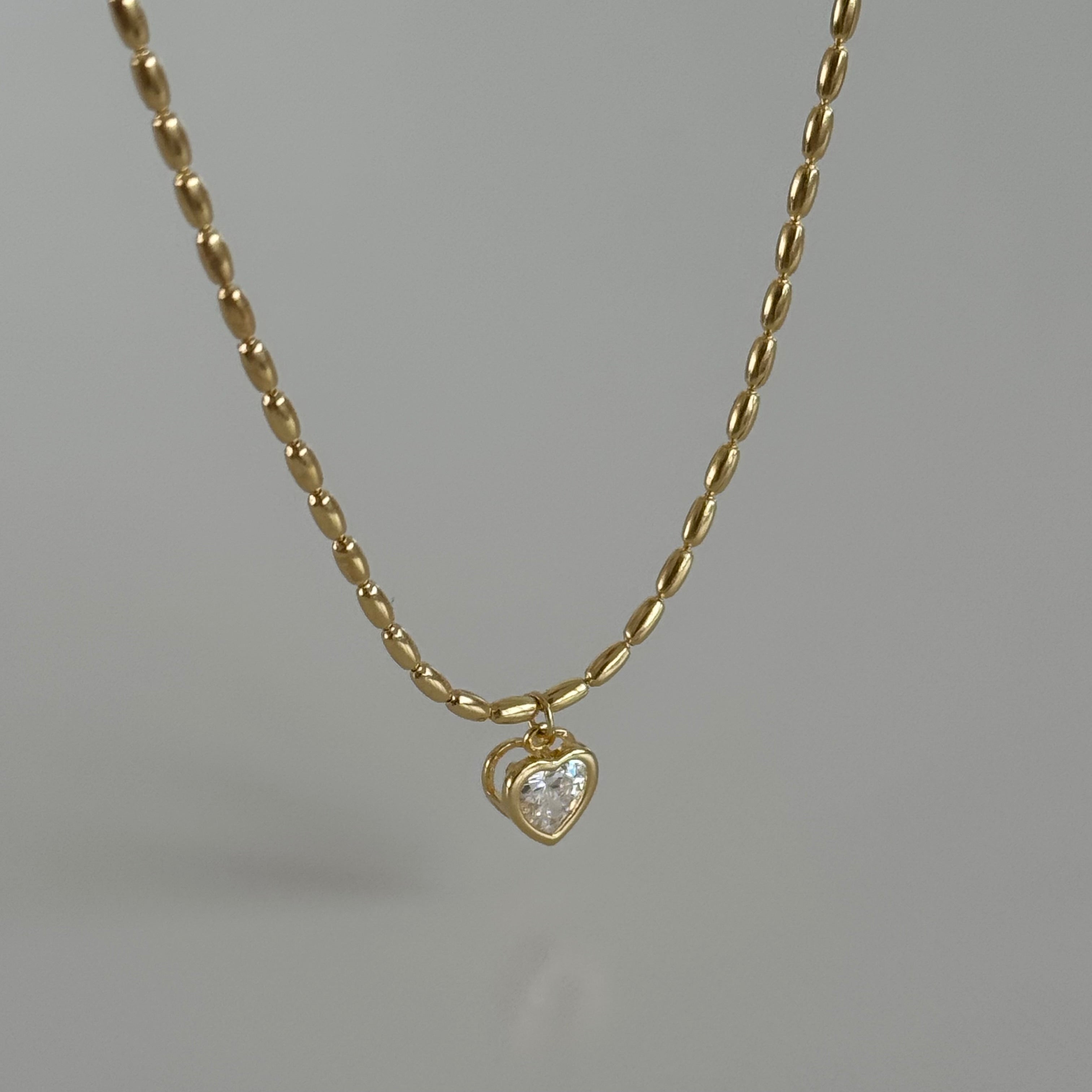 BADEM ZİNCİR KALP KOLYE | 925 GÜMÜŞ