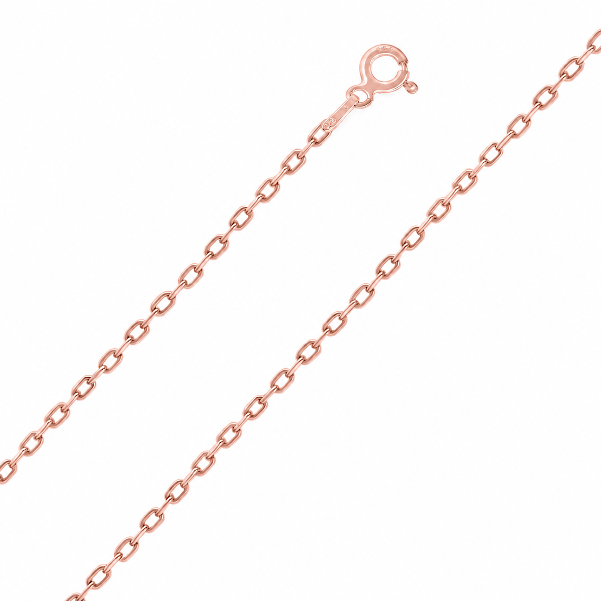 1 mm Forse Zincir Erkek Kolye | 925 Ayar Gümüş – Jeweliay Jewelry – 13 – Rose beyaz fon #RENK_rose