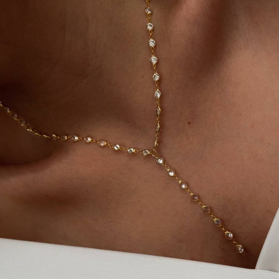 TAŞLI Y ZİNCİR | 925 GÜMÜŞ