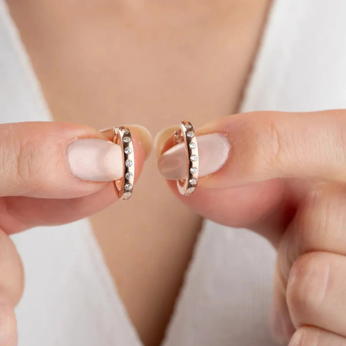 MİNİ HALKA TAŞ KÜPE | 925 GÜMÜŞ