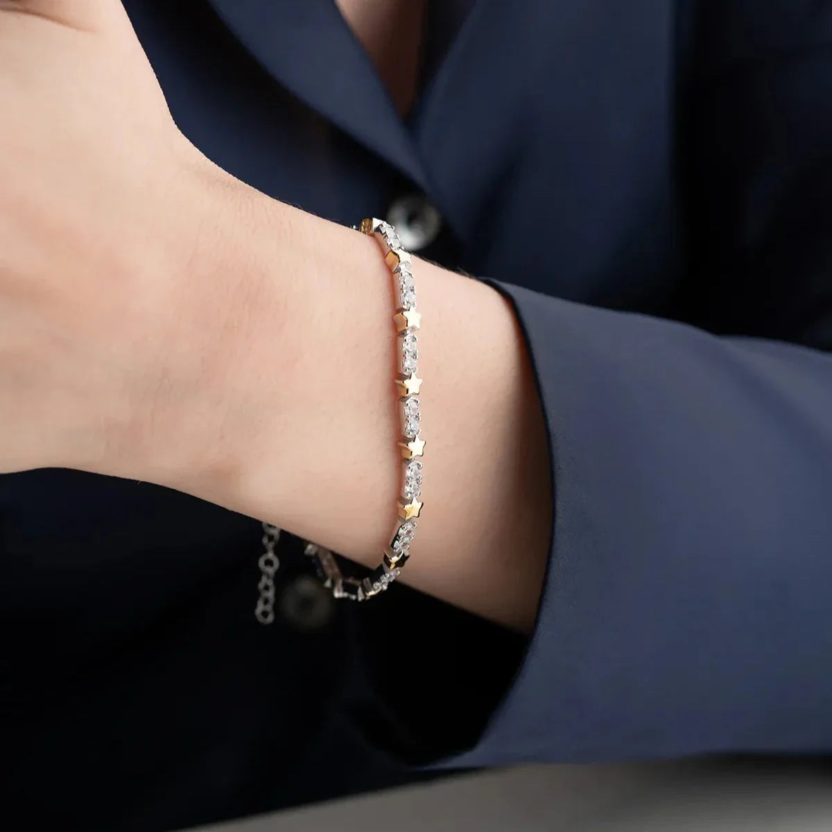 MİNİ YILDIZLI SU YOLU BİLEKLİK | 925 GÜMÜŞ