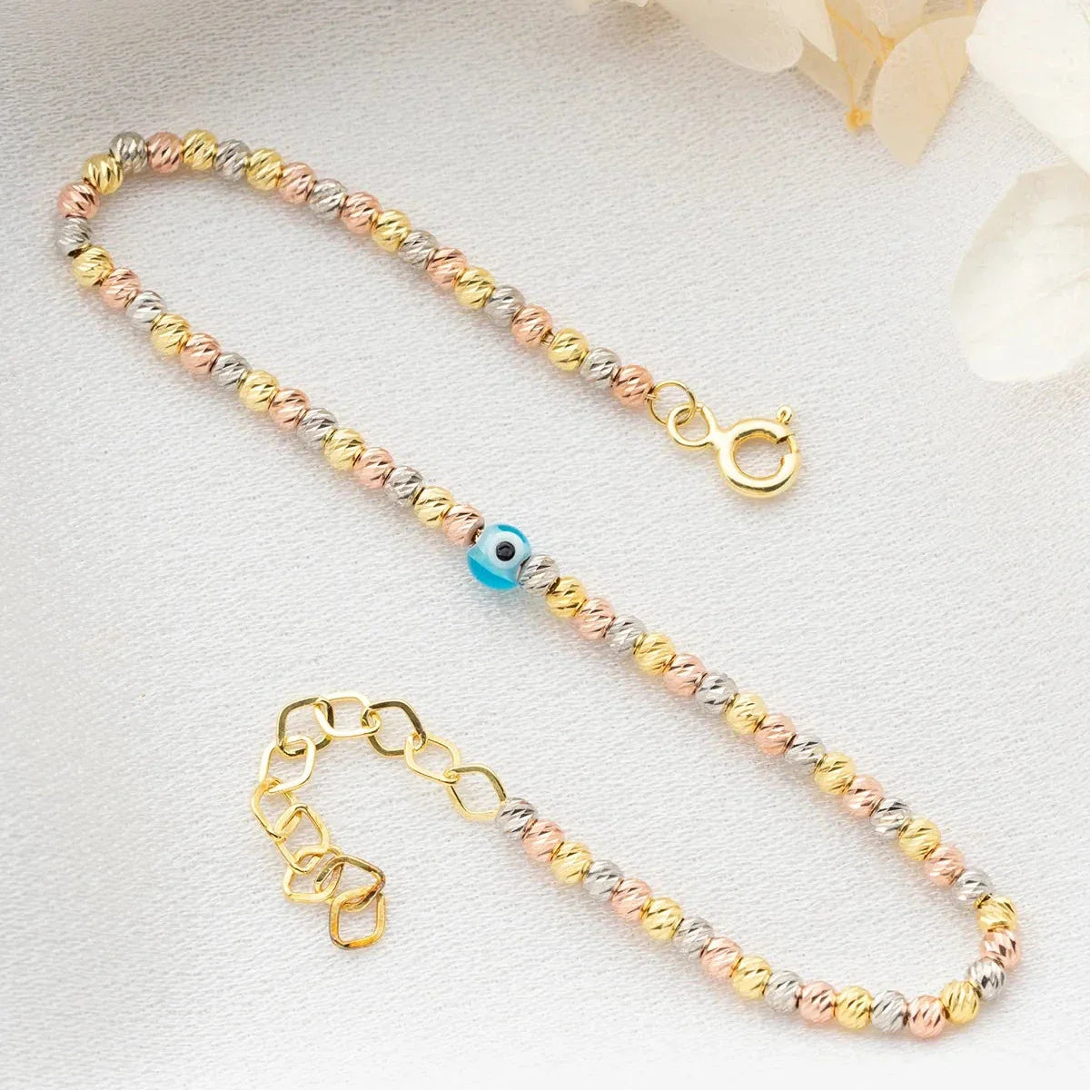 TRİCOLOR DORICA NAZAR BİLEKLİK | 925 GÜMÜŞ