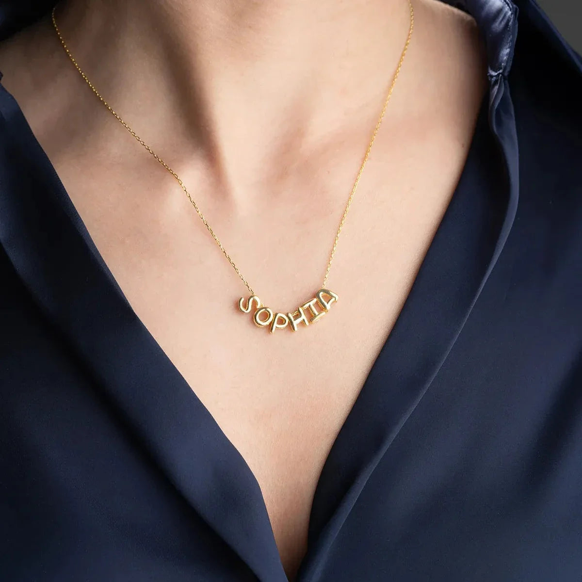 BALON HARF İSİM KOLYE | 925 GÜMÜŞ