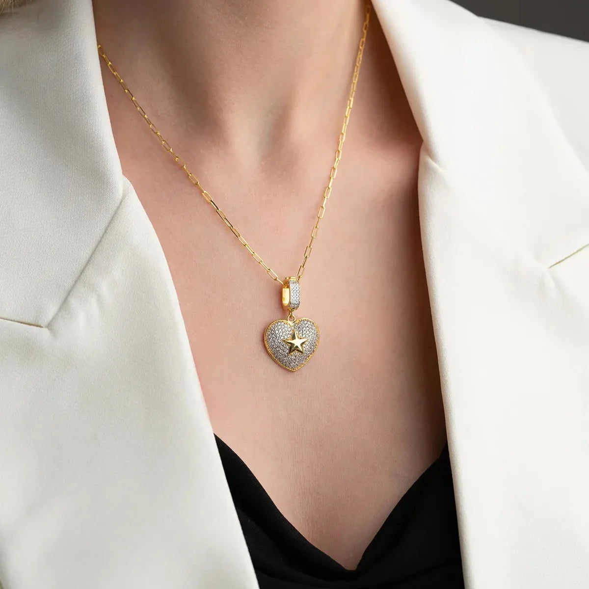 KALP X YILDIZ KOLYE | 925 GÜMÜŞ