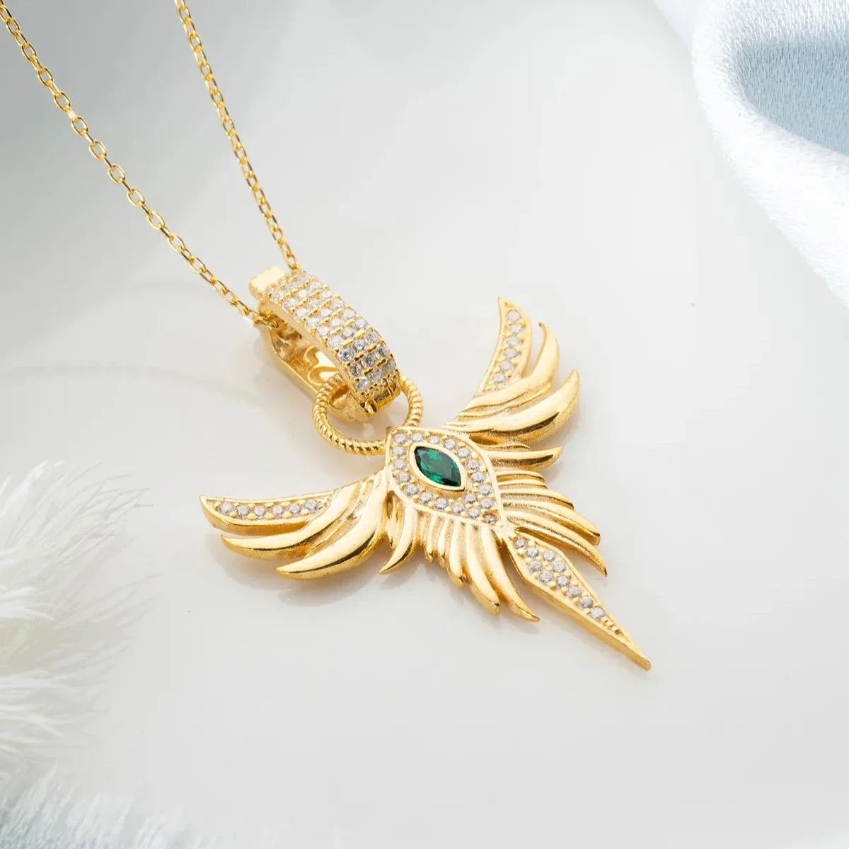 MİRAGE ZÜMRÜDÜANKA KOLYE | 925 GÜMÜŞ