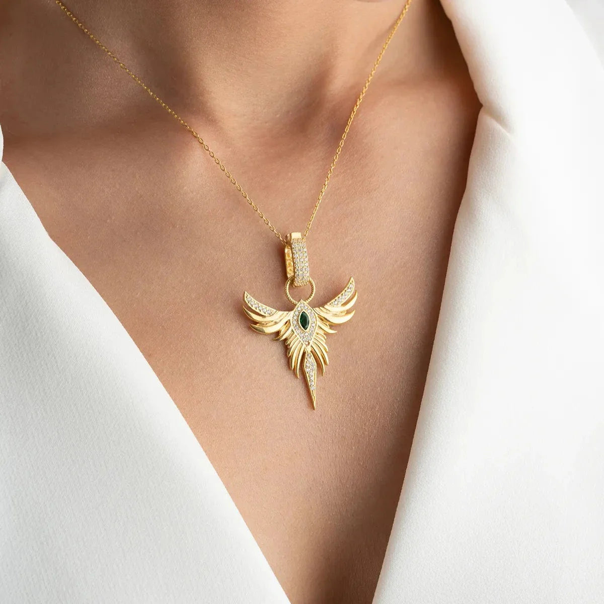 MİRAGE ZÜMRÜDÜANKA KOLYE | 925 GÜMÜŞ